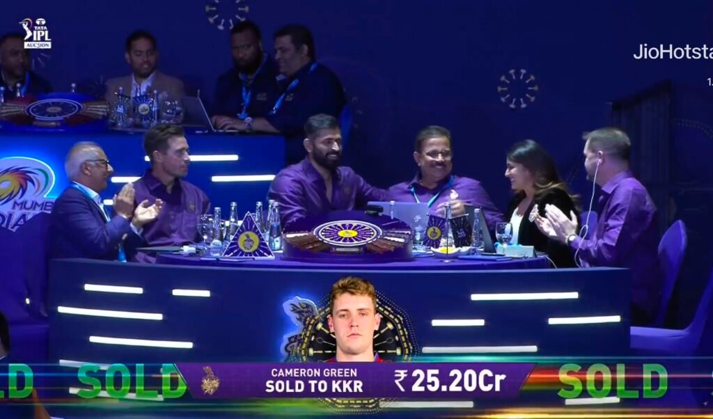 Cameron Green Sold To KKR IPL 2026 Auction CSK Lose Bid