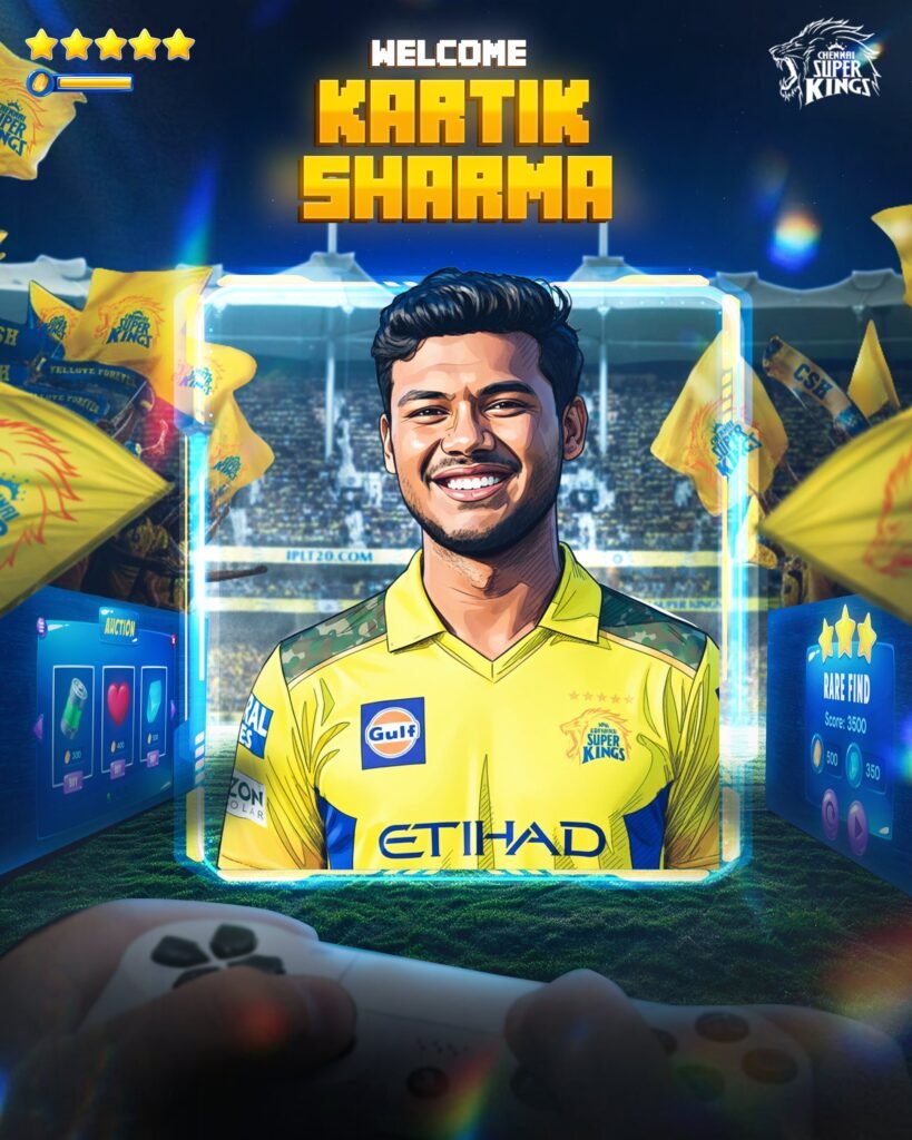 Kartik Sharma sold to CSK top uncapped buys in IPL 2026 auction