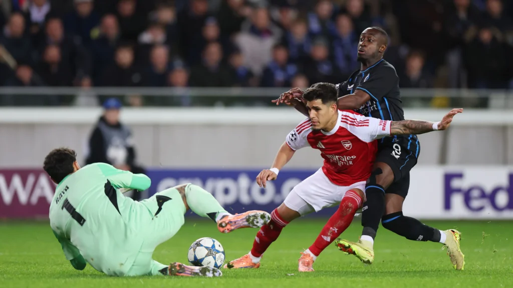 Arsenal secure perfect Champions League group stage with dominant 3–0 victory over Club Brugge.