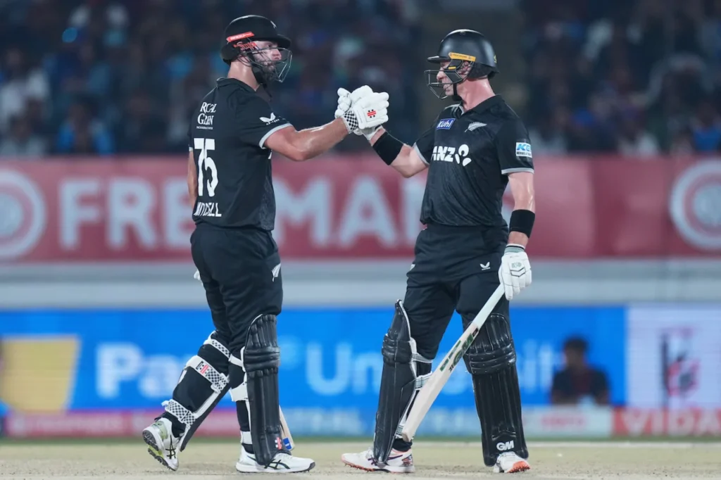 Daryl Mitchell and Will Young Put On A 162 Run partnership Off 152 Balls In the IND vs NZ 2nd ODI in Rajkot