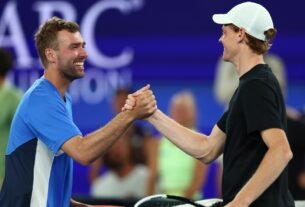 Jordan Smith One Point Slam Winner Jannik Sinner Australian Open