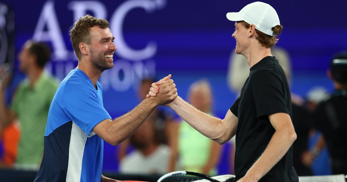 Jordan Smith One Point Slam Winner Jannik Sinner Australian Open