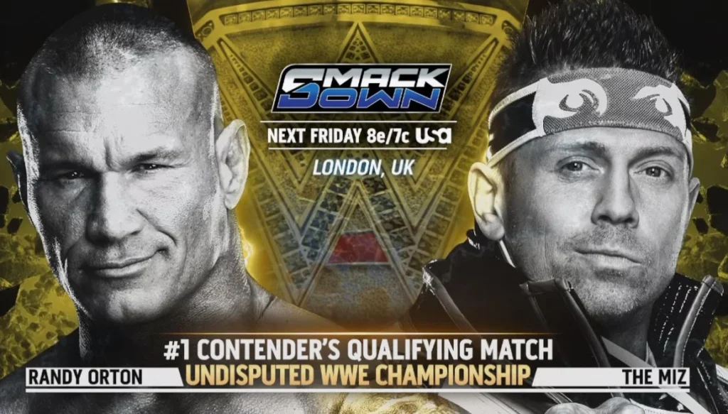 Randy Orton vs The Miz WWE SmackDown January 16 #1 Contender Qualifying Match Undisputed WWE Championship