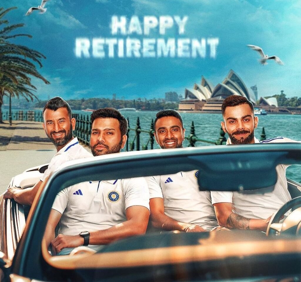 Rohit Sharma Virat Kohli Ravichandran Ashwin Cheteshwar Pujara retirement Test cricket