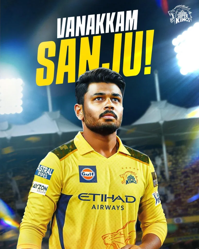 CSK IPL 2026 squad Sanju Samson Opener