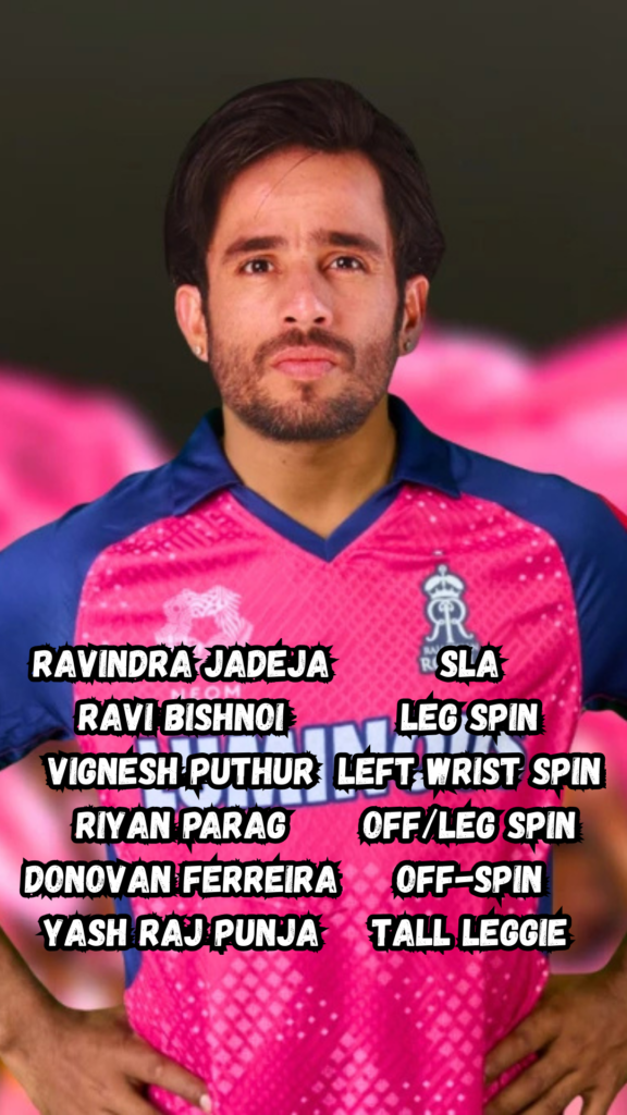 Rajasthan Royals strength IPL 2026 Spin Variety 