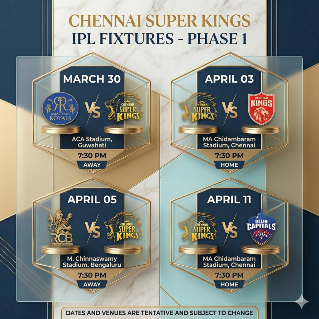 CSK match tickets booking 2026