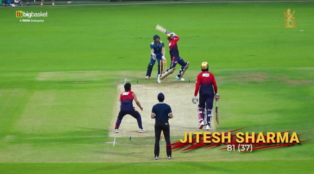 Jitesh Sharma RCB practice match scorecard 2026
