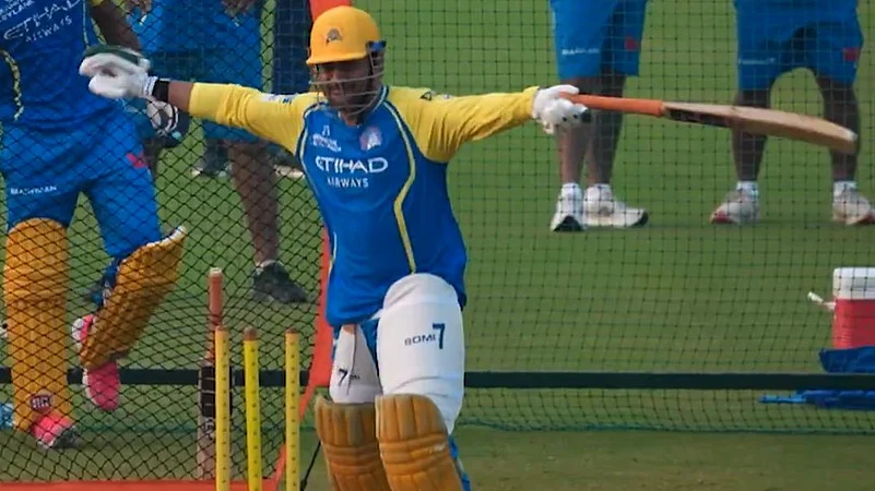 MS Dhoni CSK practice match live 2026