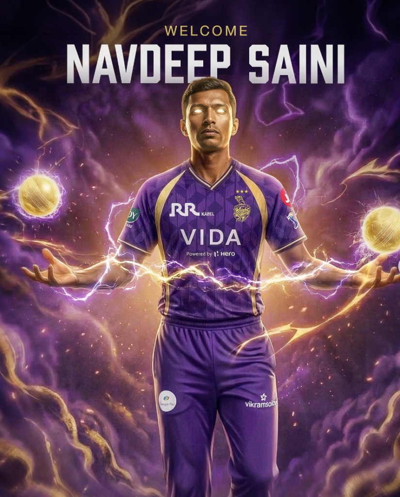 Navdeep Saini KKR — Harshit Rana injury replacement