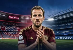 Harry Kane Playing in Real Madrid vs Bayern Munich Champions League Clash