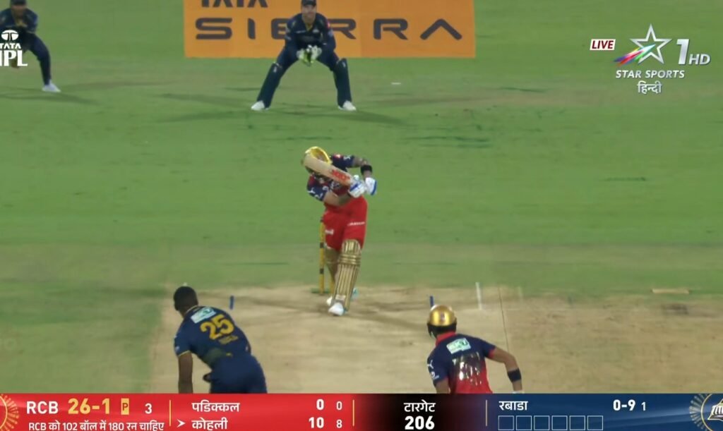 Kagiso Rabada 153kph flicked for four by Virat Kohli