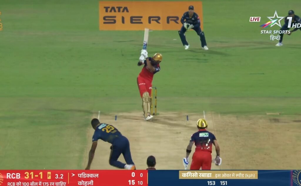 Kagiso Rabada 154kph fastest over in IPL Devdutt Padikkal hits for six