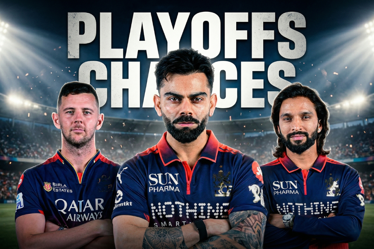 RCB playoffs chances IPL 2026 RCB top 2 chances