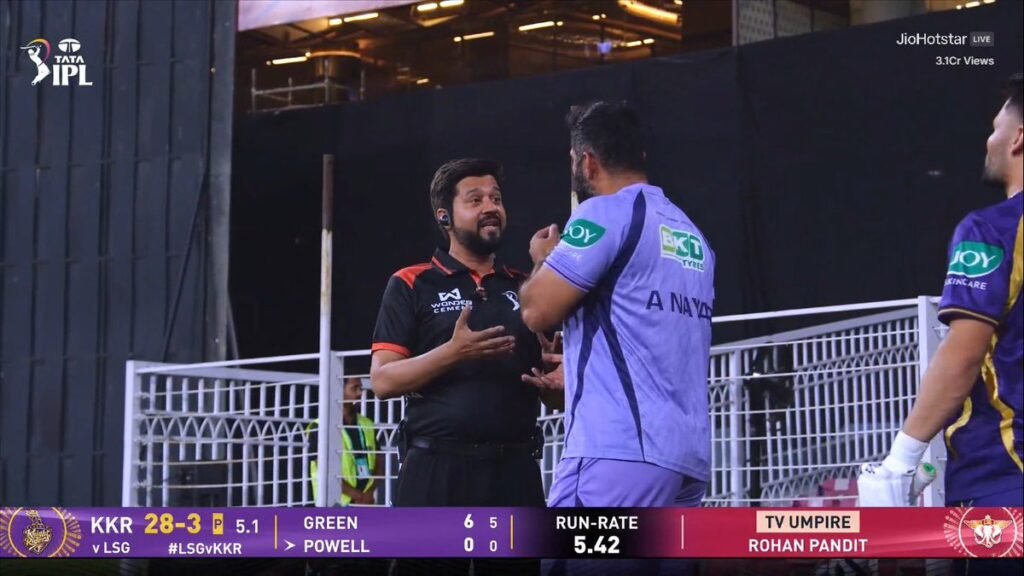 Raghuvanshi obstructing the field LSG vs KKR