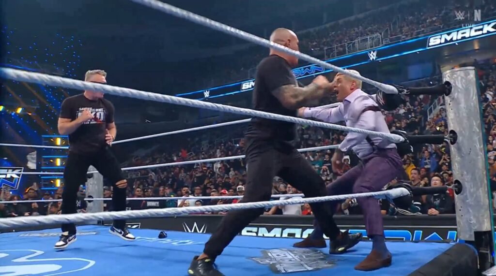 Randy Orton and Pat McAfee attacked Cody Rhodes and Jelly Roll