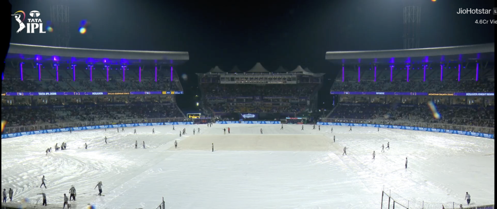 KKR vs PBKS rain update revised target when will play resume in IPL 2026