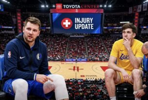 Luka Dončić Austin Reaves Injury Los Angeles Lakers vs Houston Rockets Game 2 NBA
