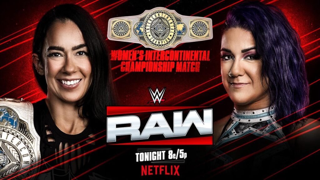 AJ Lee vs Bayley Women's Intercontinental championship match RAW May 18 2026