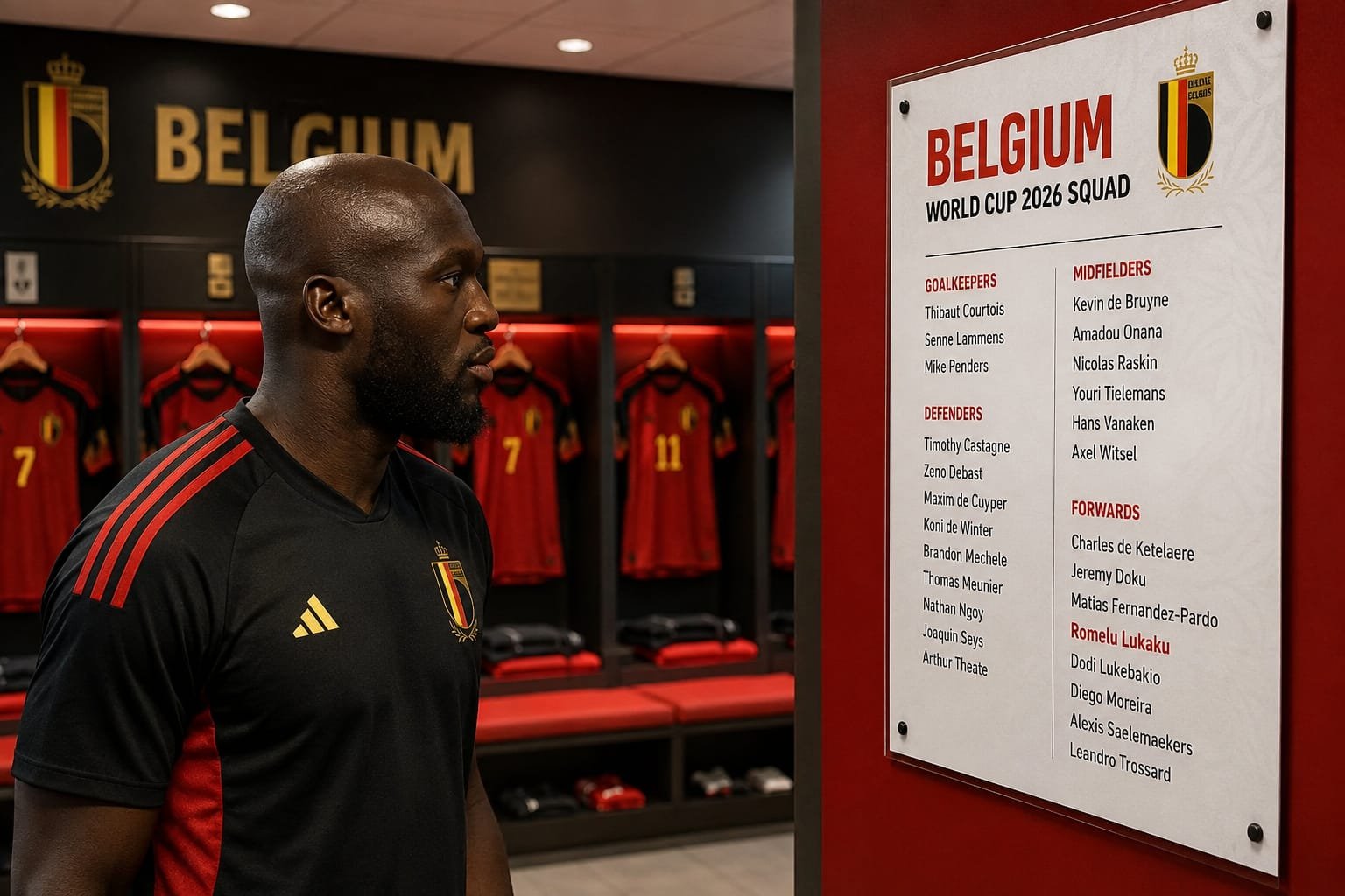 Belgium squad World Cup 2026 Romelu Lukaku