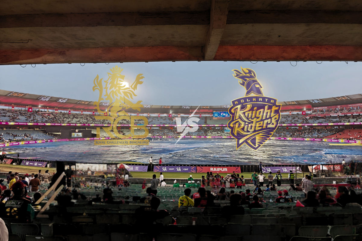 Raipur weather today RCB vs KKR rain update