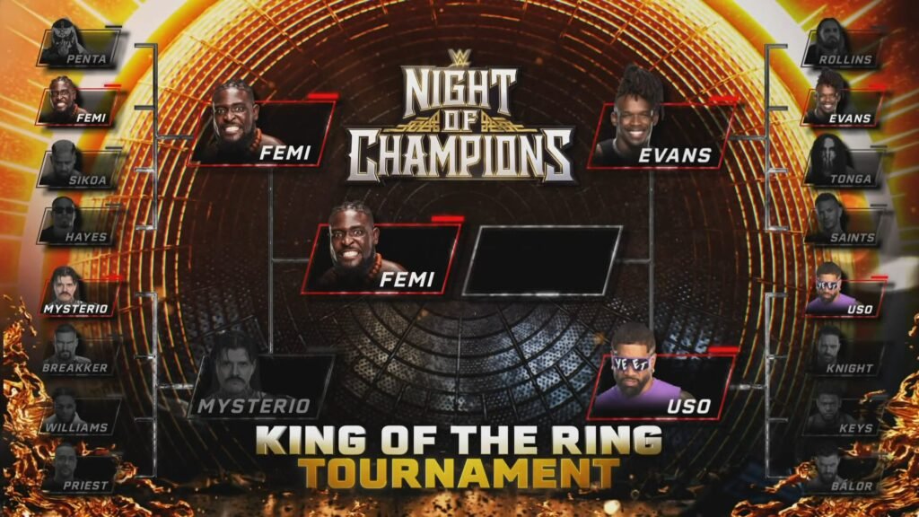 Jey Uso vs Je'Von Evans King of the Ring Semi-Finals SmackDown June 19 2026 Match Card