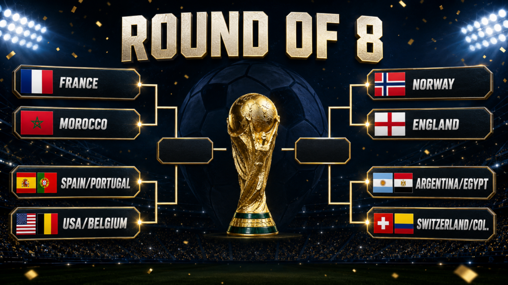 FIFA World Cup 2026 round of 8 fixtures