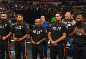 Oba Femi ATTACKS the police in front of Brock Lesnar en route to Hell in a Cell WWE RAW 71326