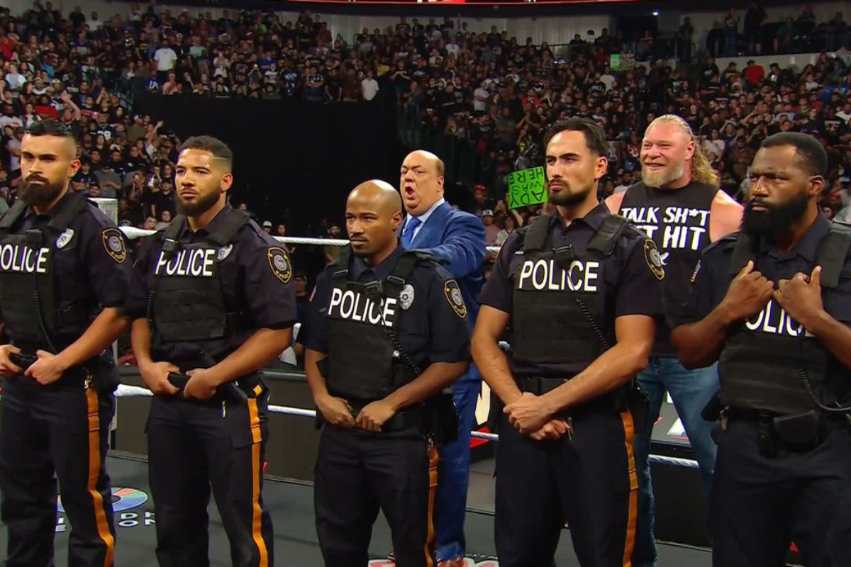 Oba Femi ATTACKS the police in front of Brock Lesnar en route to Hell in a Cell WWE RAW 71326