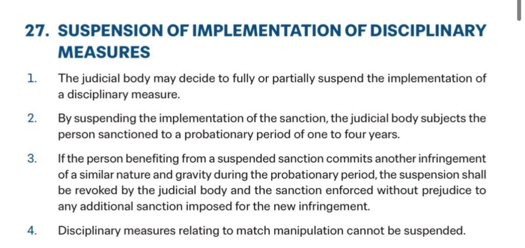 what is Article 27 in FIFA